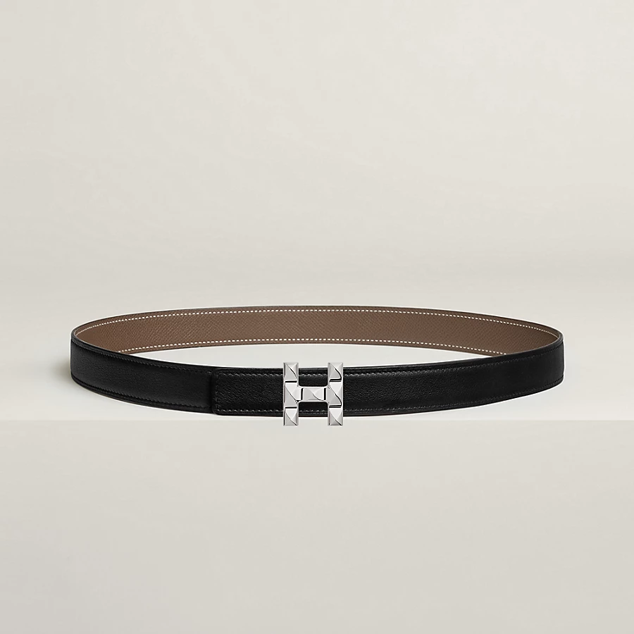 H Infini belt buckle & Reversible leather strap 24 mm - Image 1